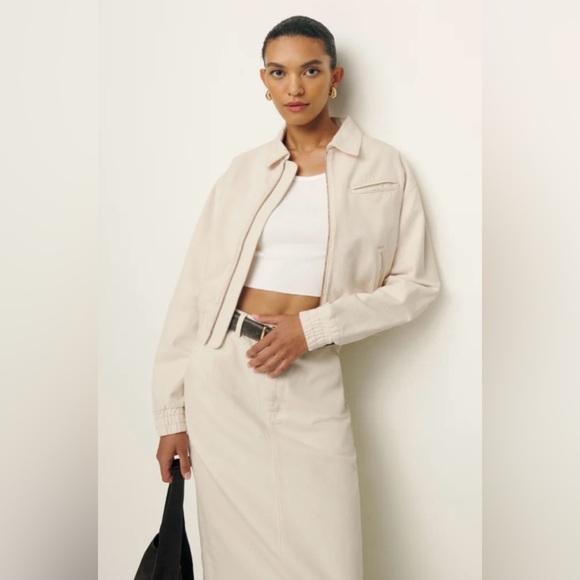 Reformation Jackets & Blazers - Reformation Kinsley Cropped Bomber Jacket